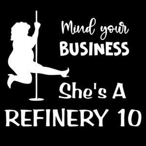 Funny REFINERY 10 STRIPPER White Vinyl Decal Car Truck Boat Windows Laptop